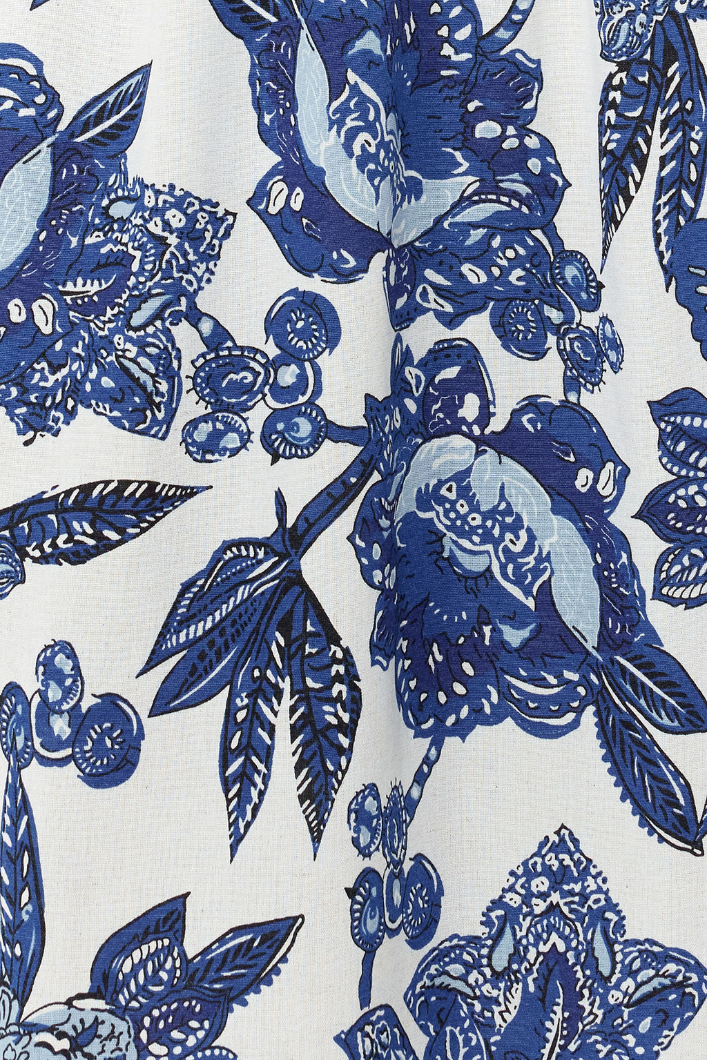 Mavi Cicekli A Kesim Kruvaze Yaka Midi Dokuma Elbise TWOSS24EL01028 - Trendyolmilla фото 6