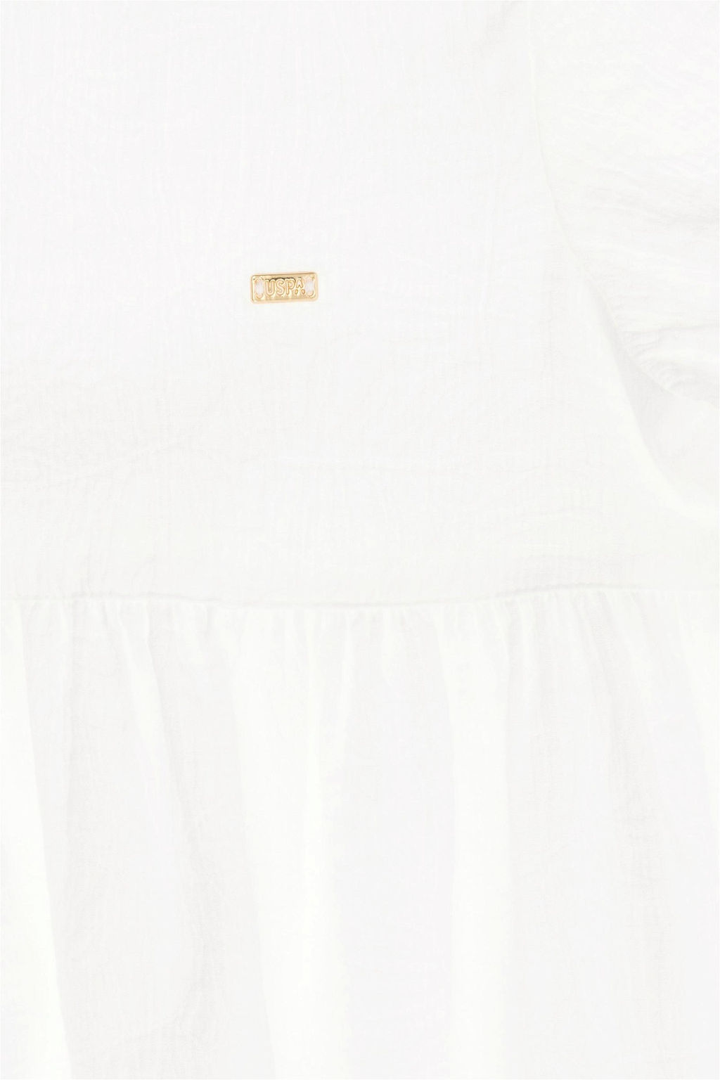 U. S. Polo Assn Белое тканое платье с короткими рукавами для девочки - U.s. polo assn фото 8