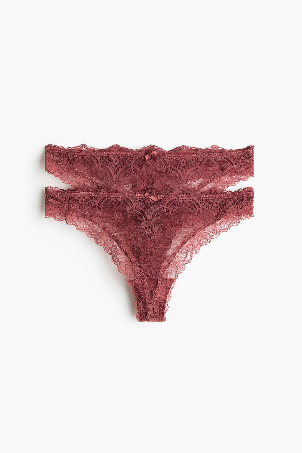Pack de 2 bragas thong de encaje - H&m фото 3