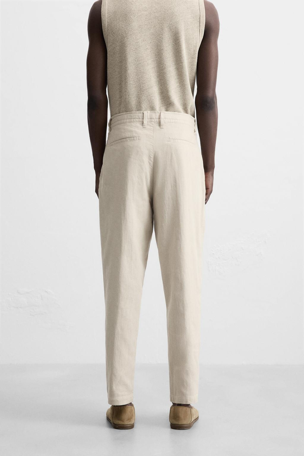 LINEN BLEND TROUSERS - Zara фото 4