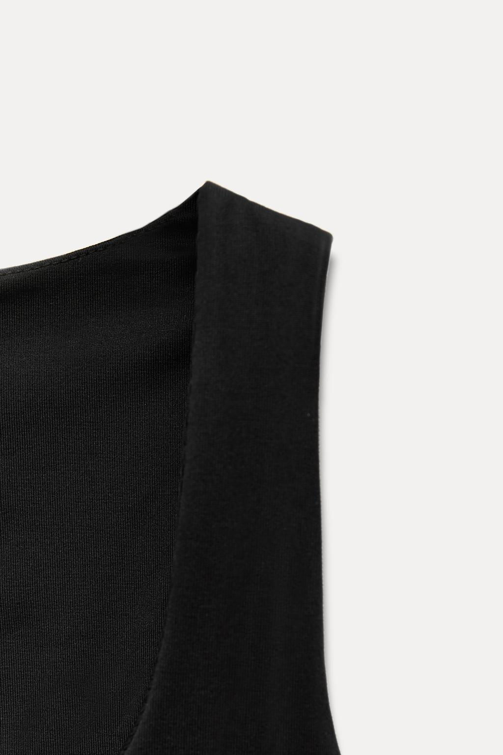 WIDE STRAP POLYAMIDE VEST TOP - Zara фото 10