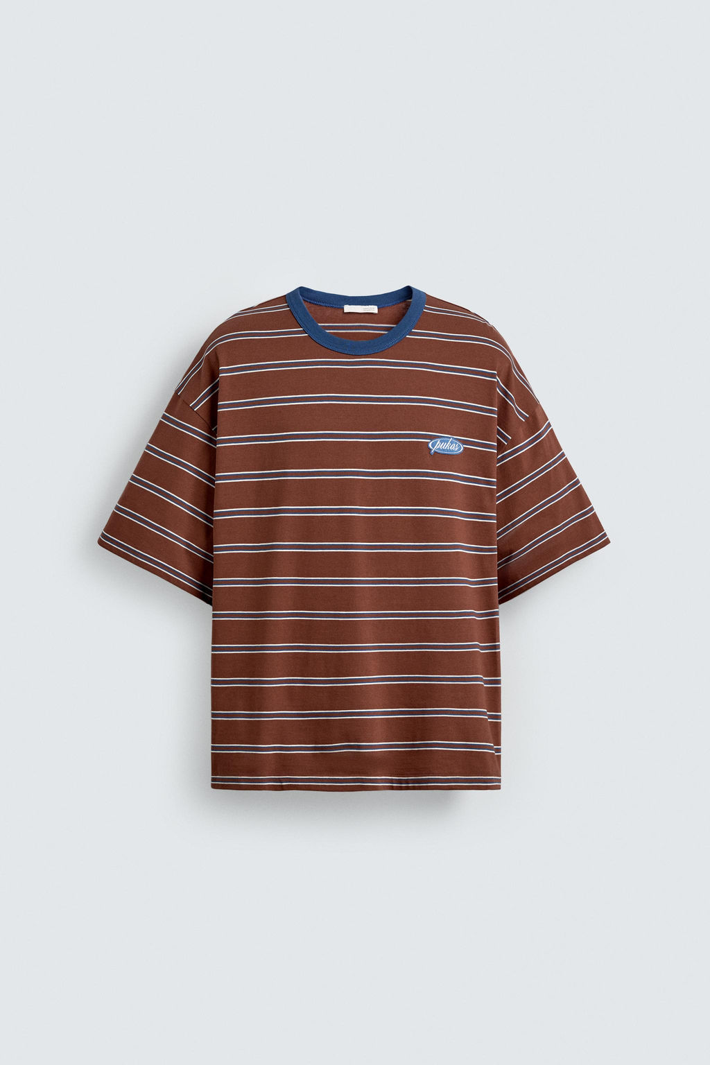 CAMISETA JACQUARD RAYAS PUKAS SURF X ZARA / Rayas marrones
