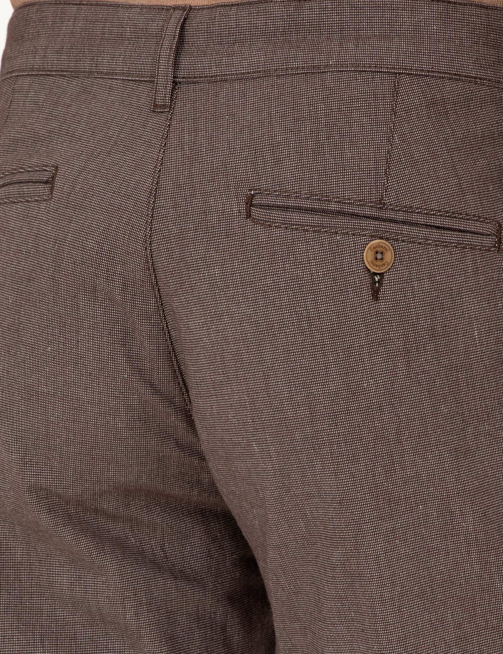 Kahverengi Slim Fit Pamuk Kar___ml_ Kanvas Pantolon