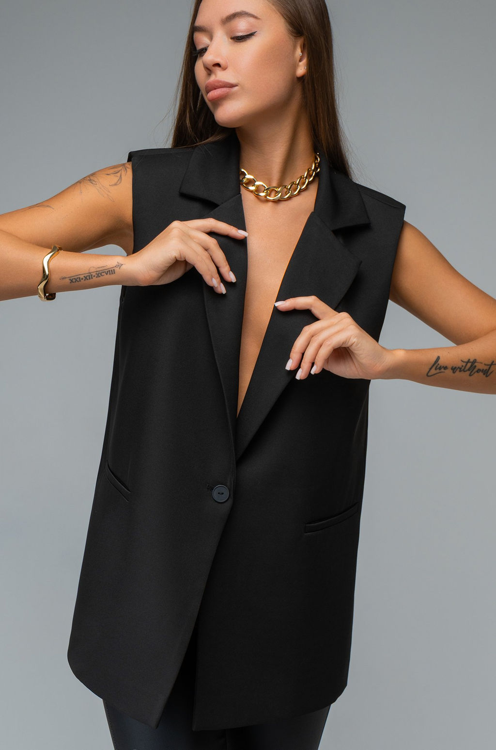 Женская удлиненная жилетка Happyfox - Happy fox фото 15