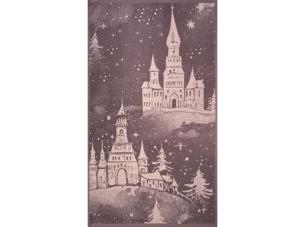 Полотенце махровое 6с103.412ж1 Зимняя сказка(т.с.мальв1) 50х90см