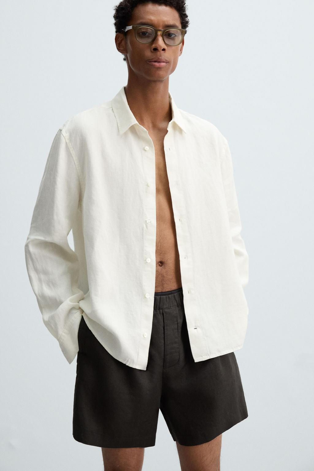 100% LINEN BERMUDA SHORTS - Zara фото 5