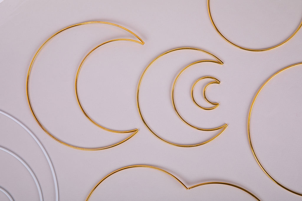 Для вязания Gamma RKC-005 Каркас для рукоделия полумесяц (заготовка) сталь металл под золото