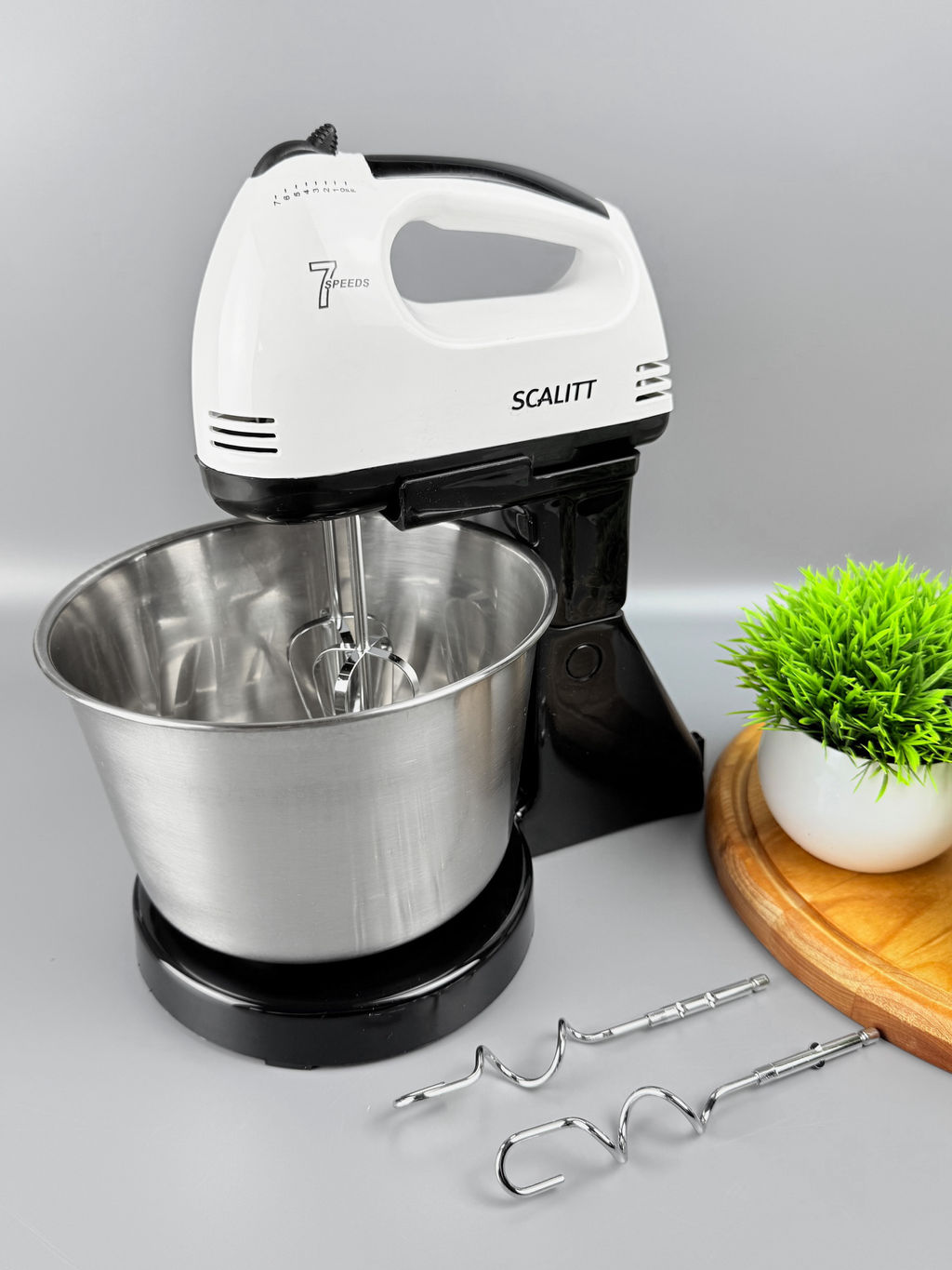 Миксер 200Вт, с нержавеющей чашей 2л. На подставке SC-133KA OLS-HC-10