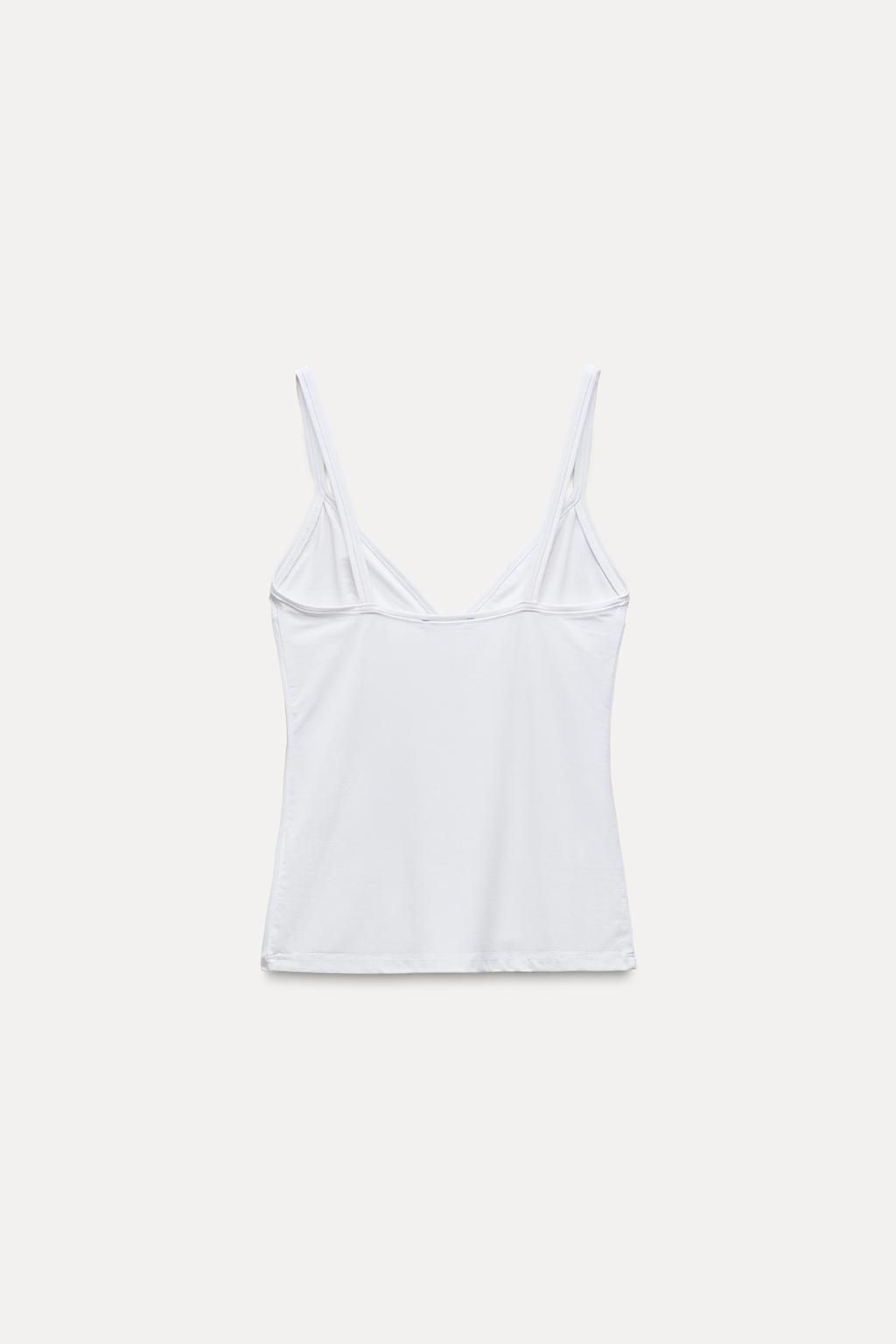 STITCHED VEST TOP - Zara фото 7