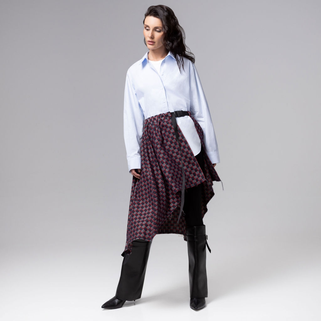 Юбка-килт с необработанными краями, Игра теней - Charutti фото 2