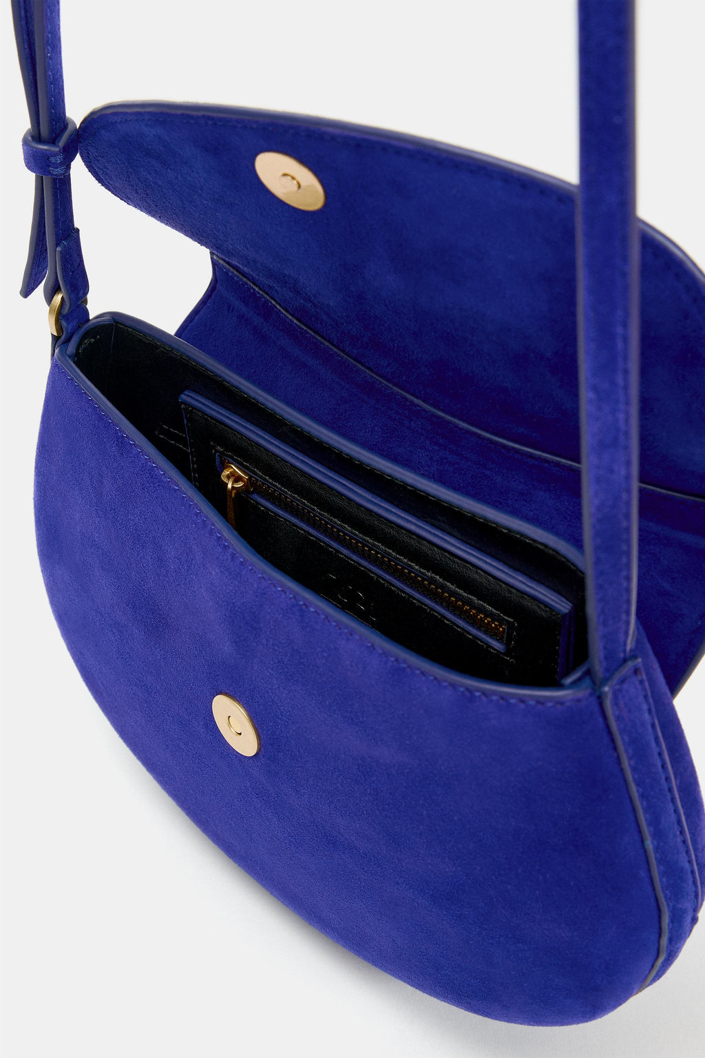 BOLSO BANDOLERA PIEL / Azul - Zara фото 5