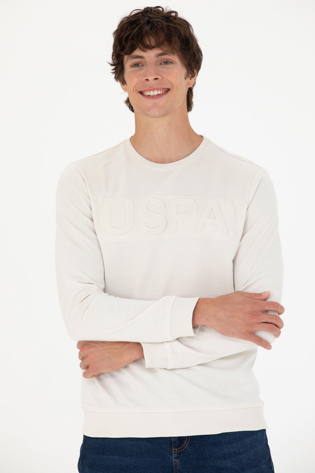 U. S. Polo Assn Мужская базовая толстовка с круглым вырезом Stone - U.s. polo assn фото 15
