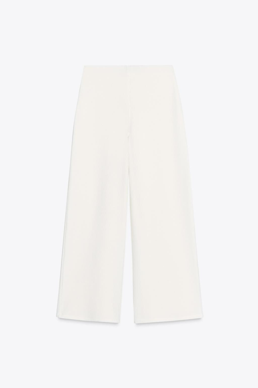 TEXTURED WIDE-LEG TROUSERS - Zara фото 12