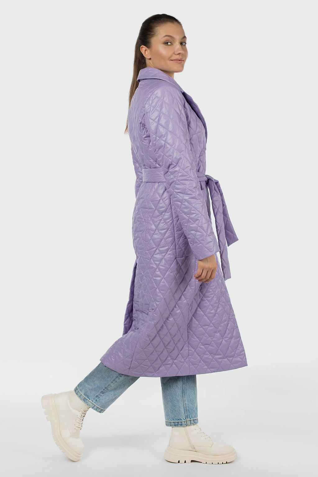 Пальто женское демисезонное (пояс) - El podio фото 3