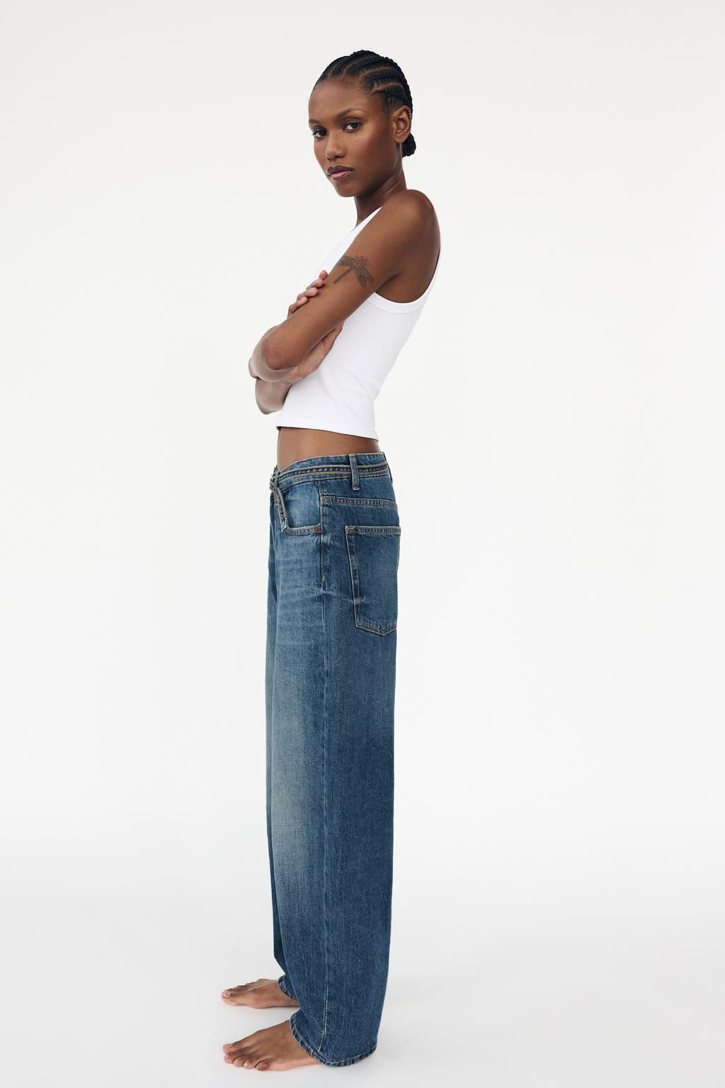 MID-RISE TAILORED BALLOON JEANS - Zara фото 4