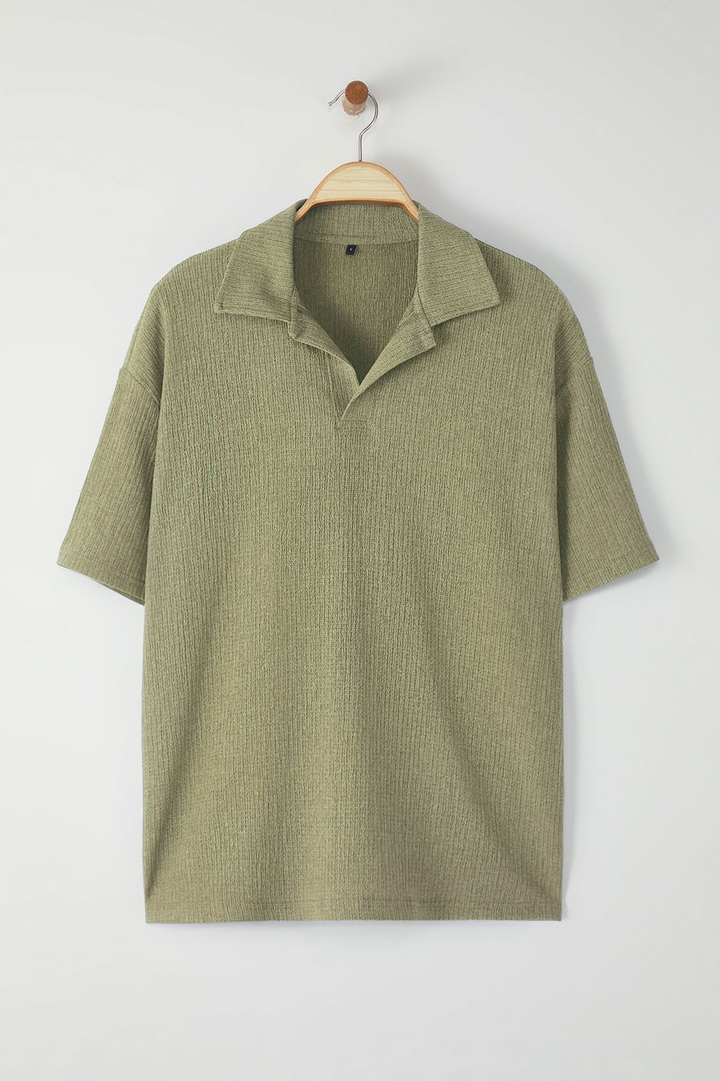 TRENDYOL MAN Mint Oversize Polo Yaka Duz Polo Yaka T-shirt TMNSS25PO00045 - Trendyolmilla фото 8