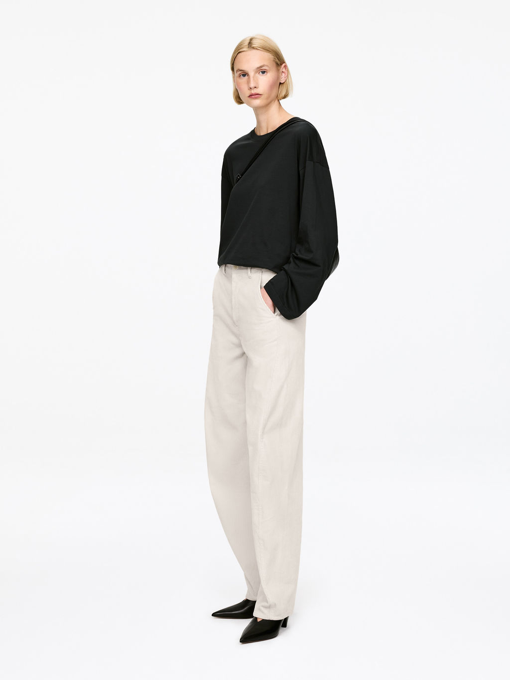Pantalones de pana con pernera de barril - H&m фото 5