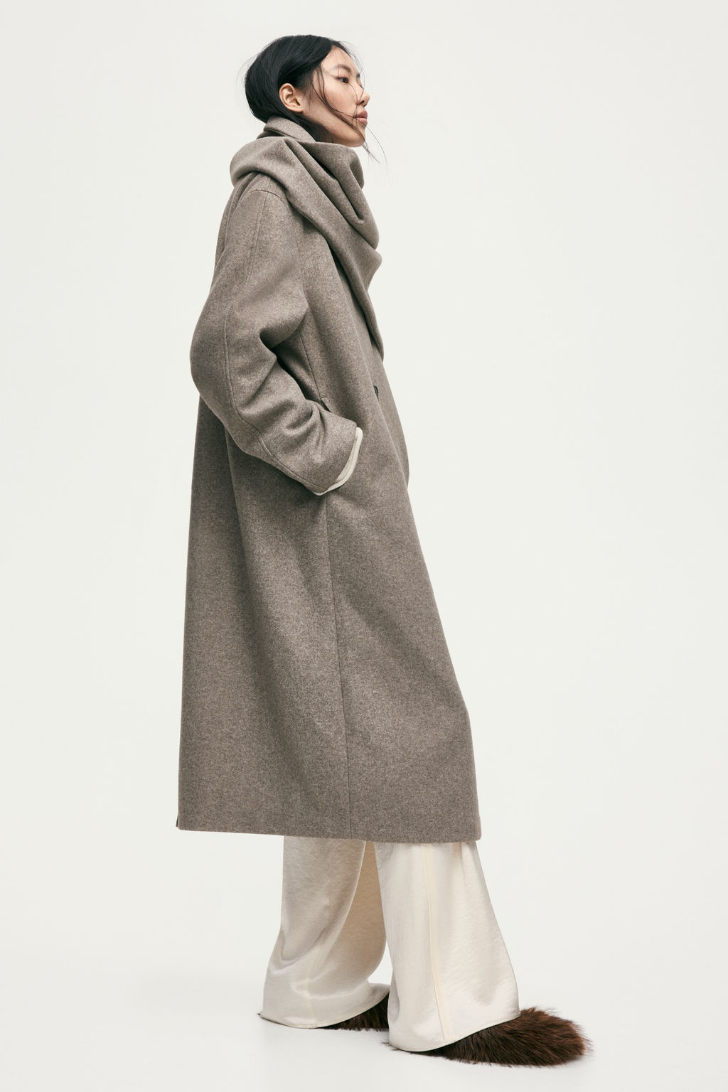 Abrigo con cuello tipo bufanda - H&m фото 8