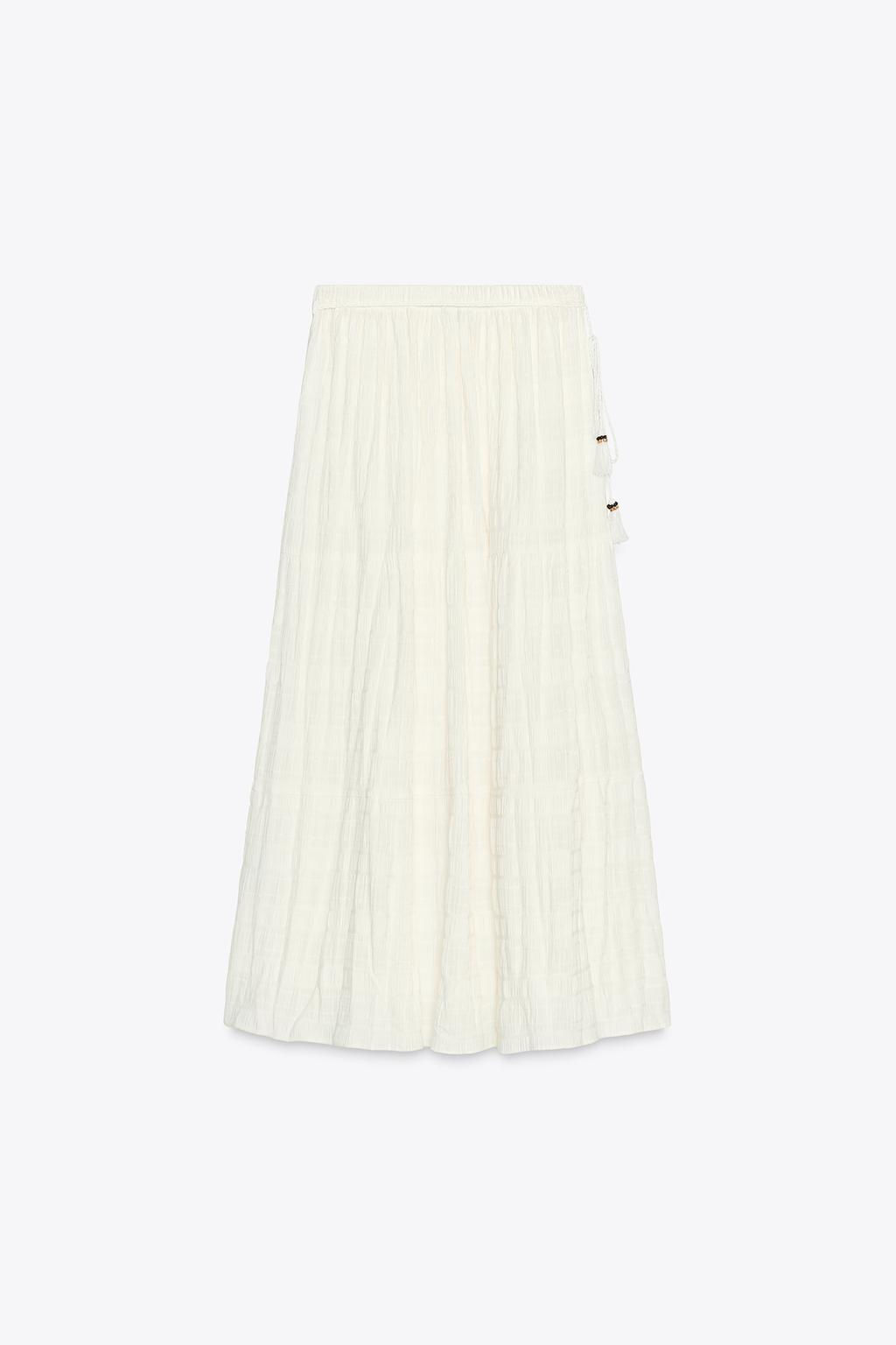 RUSTIC PANELLED SKIRT - Zara фото 7