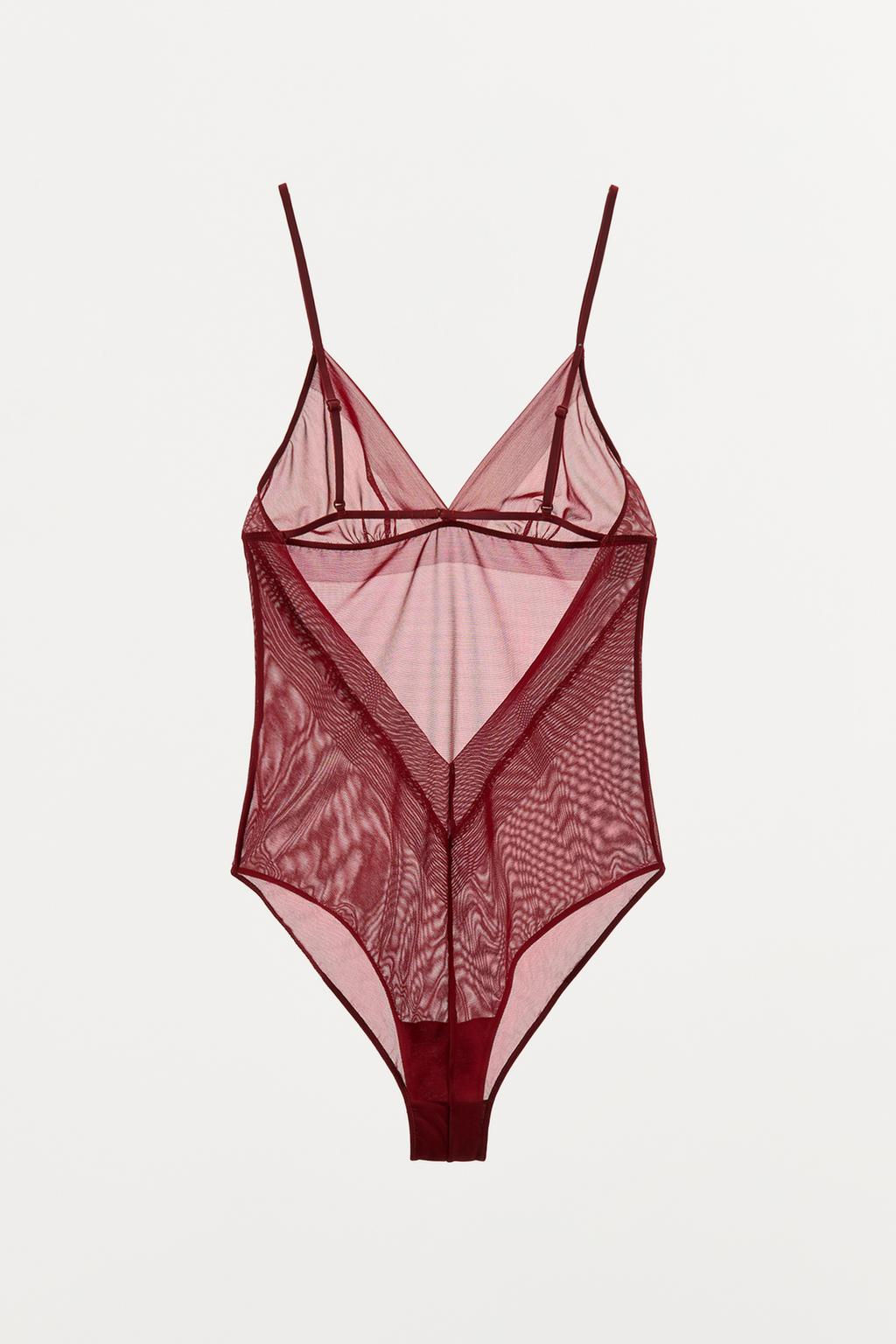 MESH STRAPPY BODYSUIT - Zara фото 3