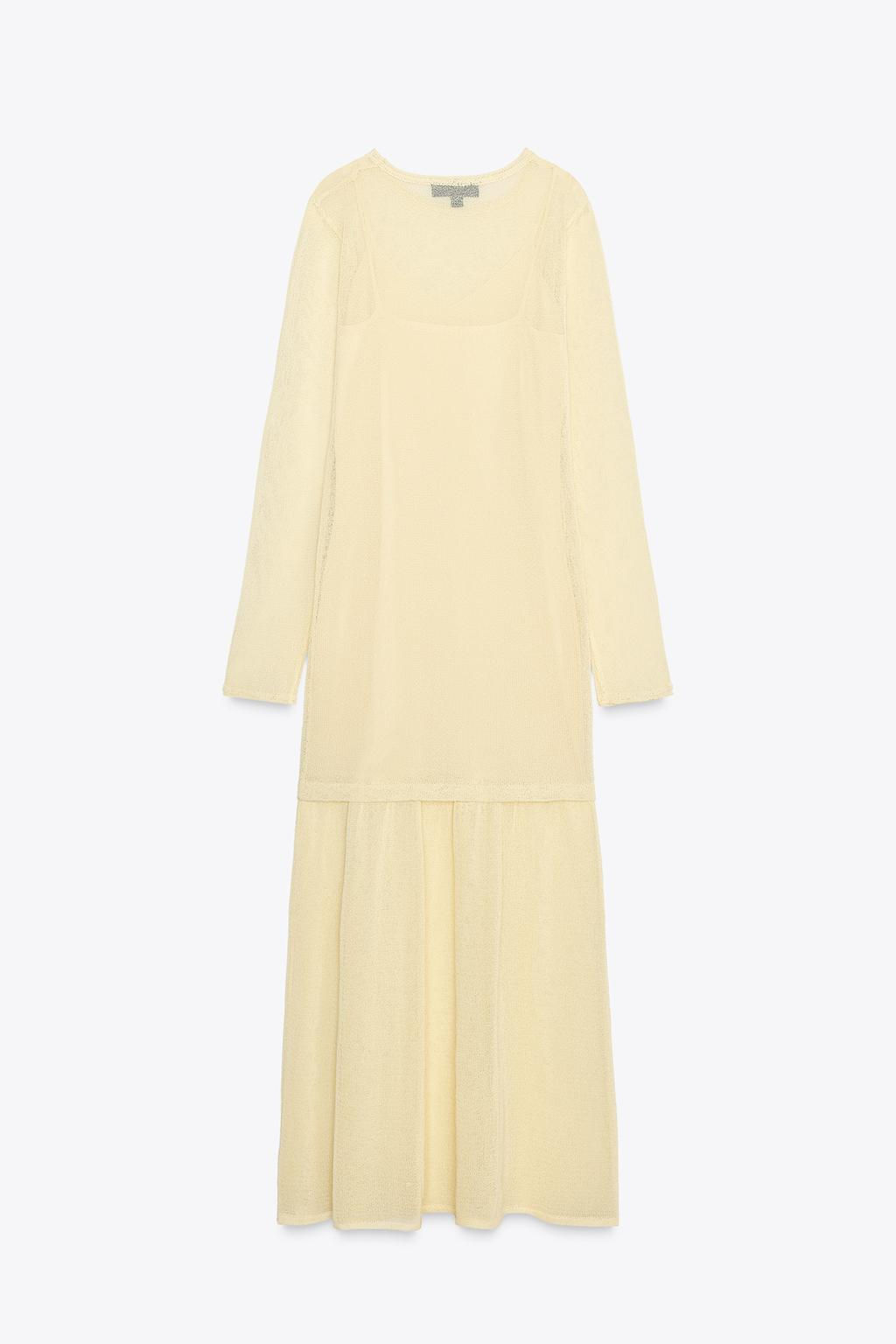 DOUBLE LAYER KNIT DRESS - Zara фото 7