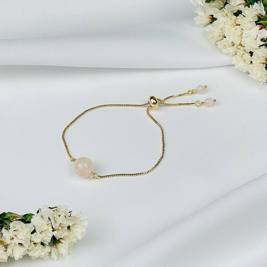 Браслет регулиреумый с Морганитом от 16 см