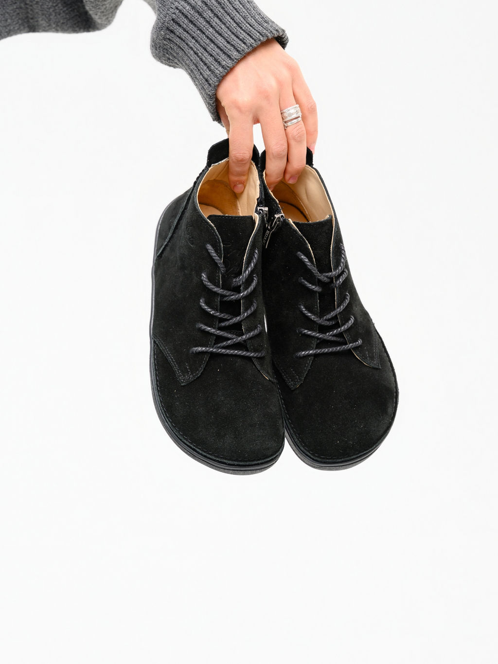 Босоногие ботинки 210.NATAbl.Черная замша