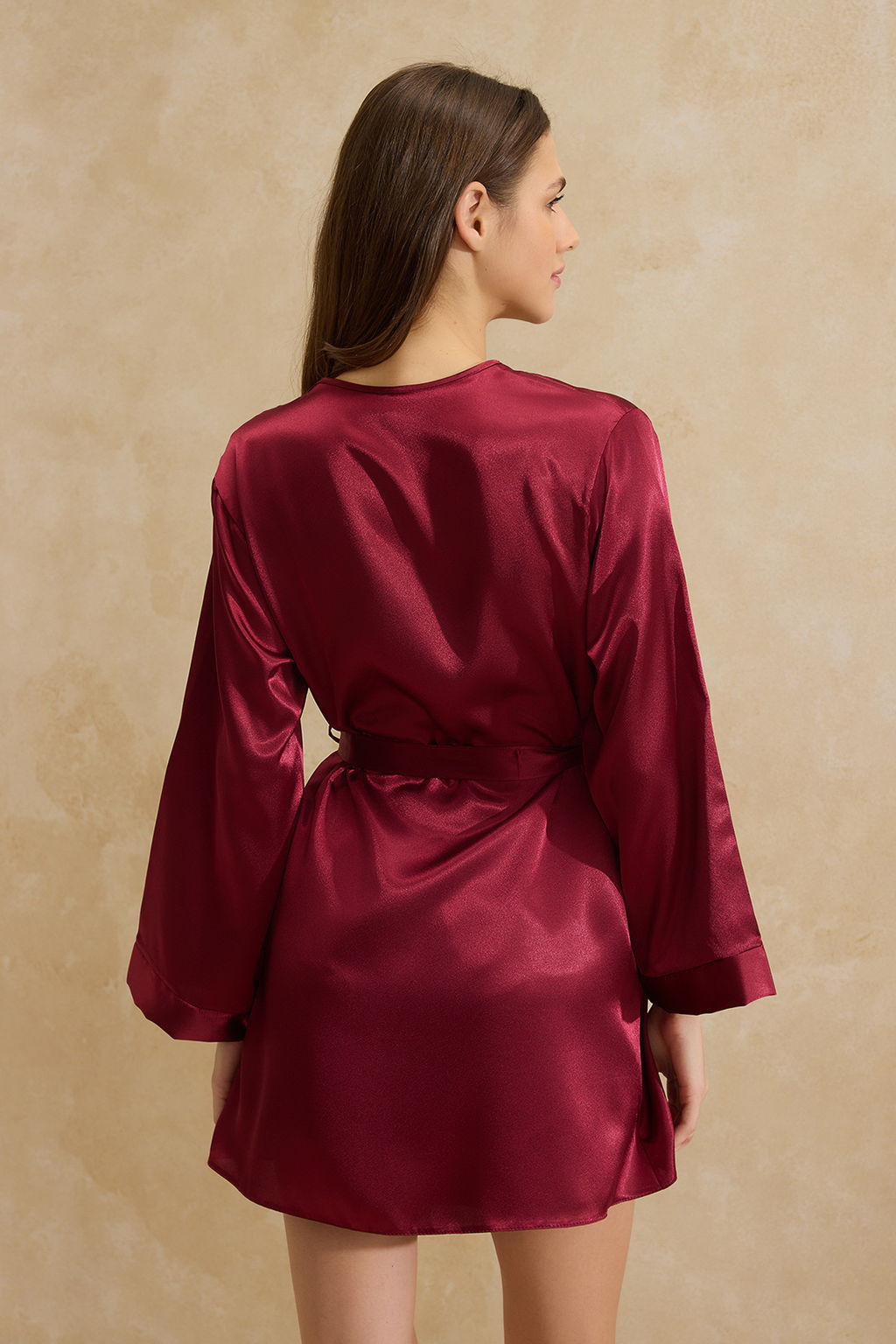 Lacivert Duz Saten Dokuma Pijama Tak?m? THMSS26PT00036 - Trendyolmilla фото 18