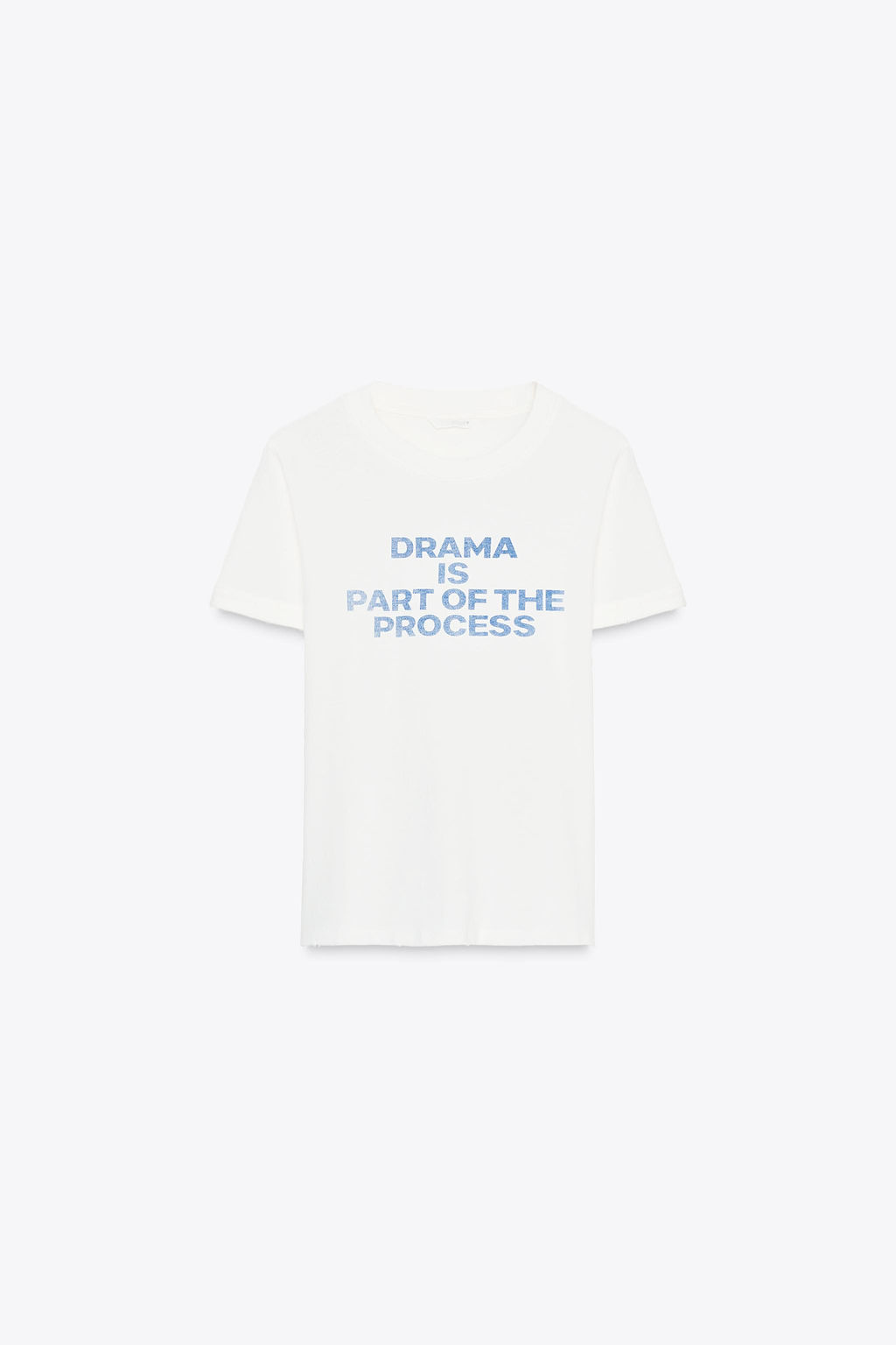 SLOGAN RIPPED COTTON T-SHIRT - Zara фото 15