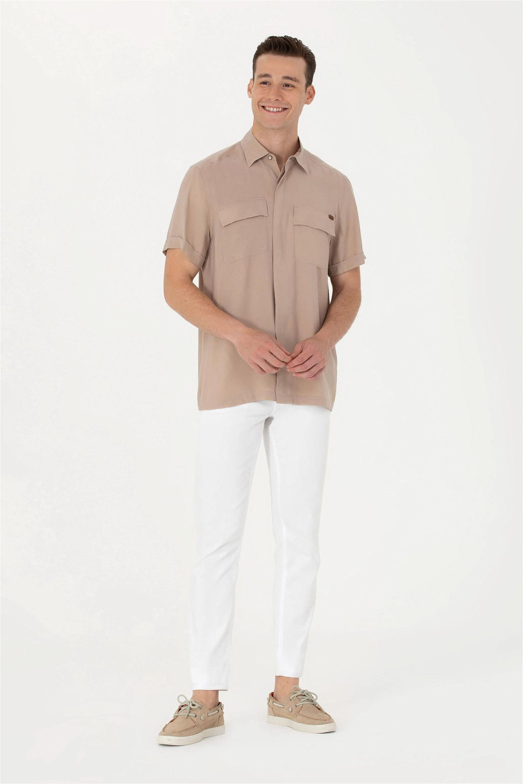 U. S. Polo Assn Мужская рубашка с коротким рукавом Stone - U.s. polo assn фото 11