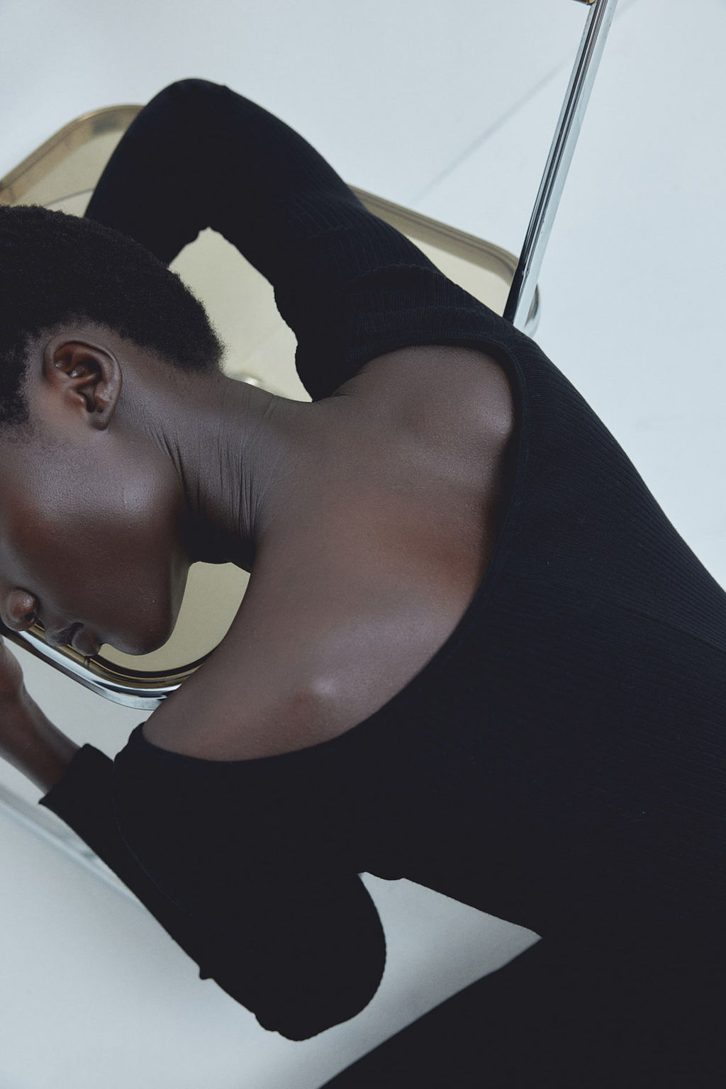 Vestido off-the-shoulder en punto de canale - H&m фото 5