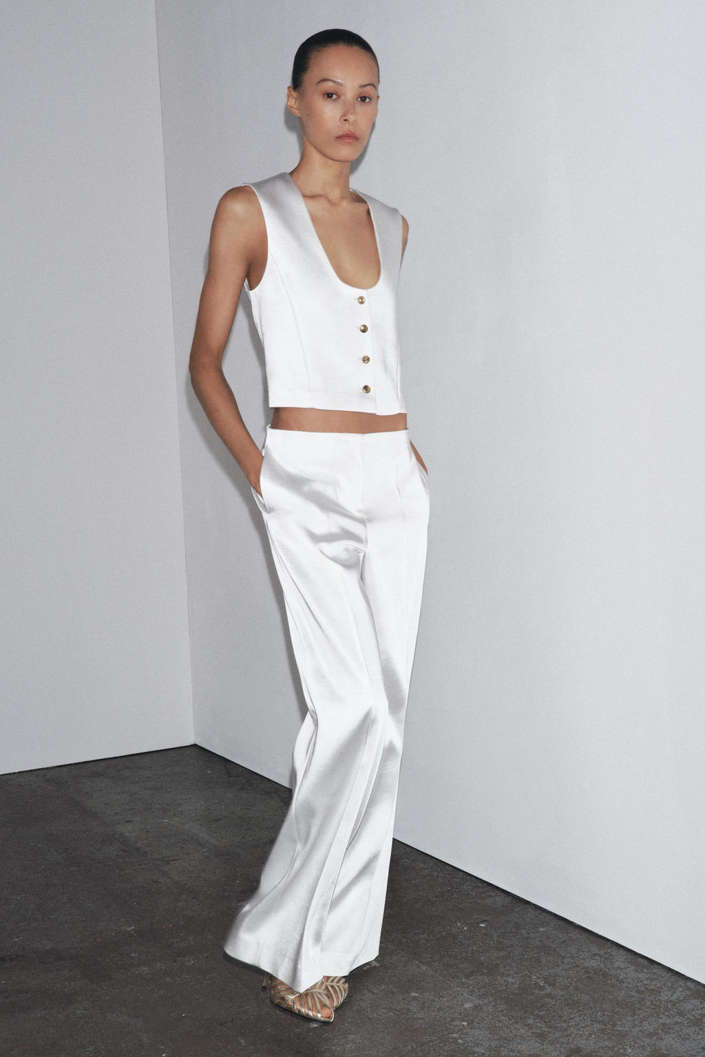 ZW COLLECTION SATIN TROUSERS