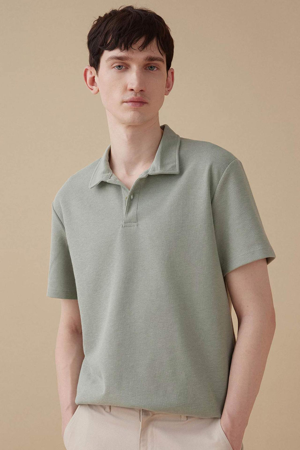 New Regular Fit Basic Duz K?sa Kollu Polo Tisort - Defacto фото 8