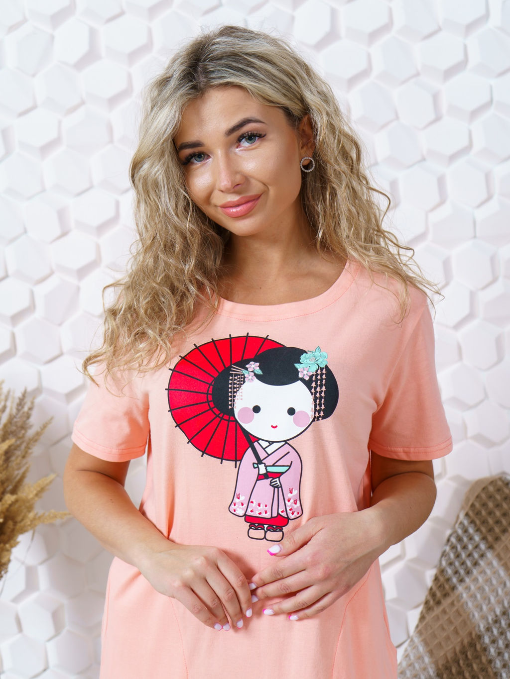 858 Футболка "персик"