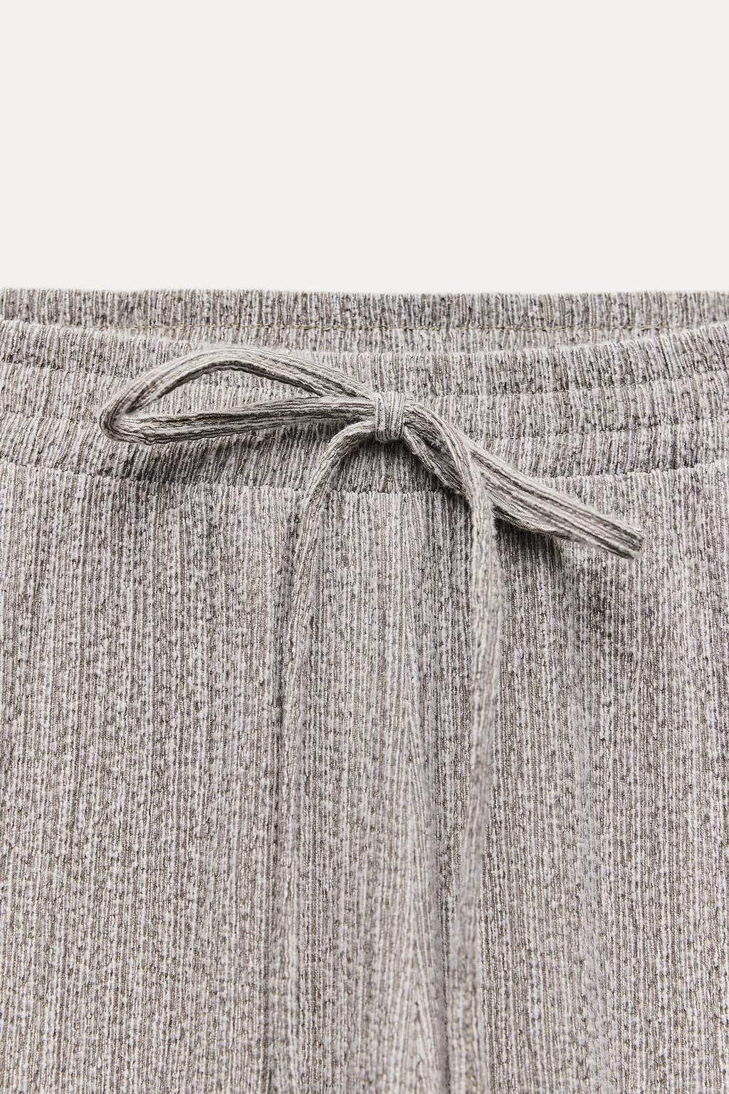 TEXTURED STRAIGHT-LEG TROUSERS - Zara фото 7