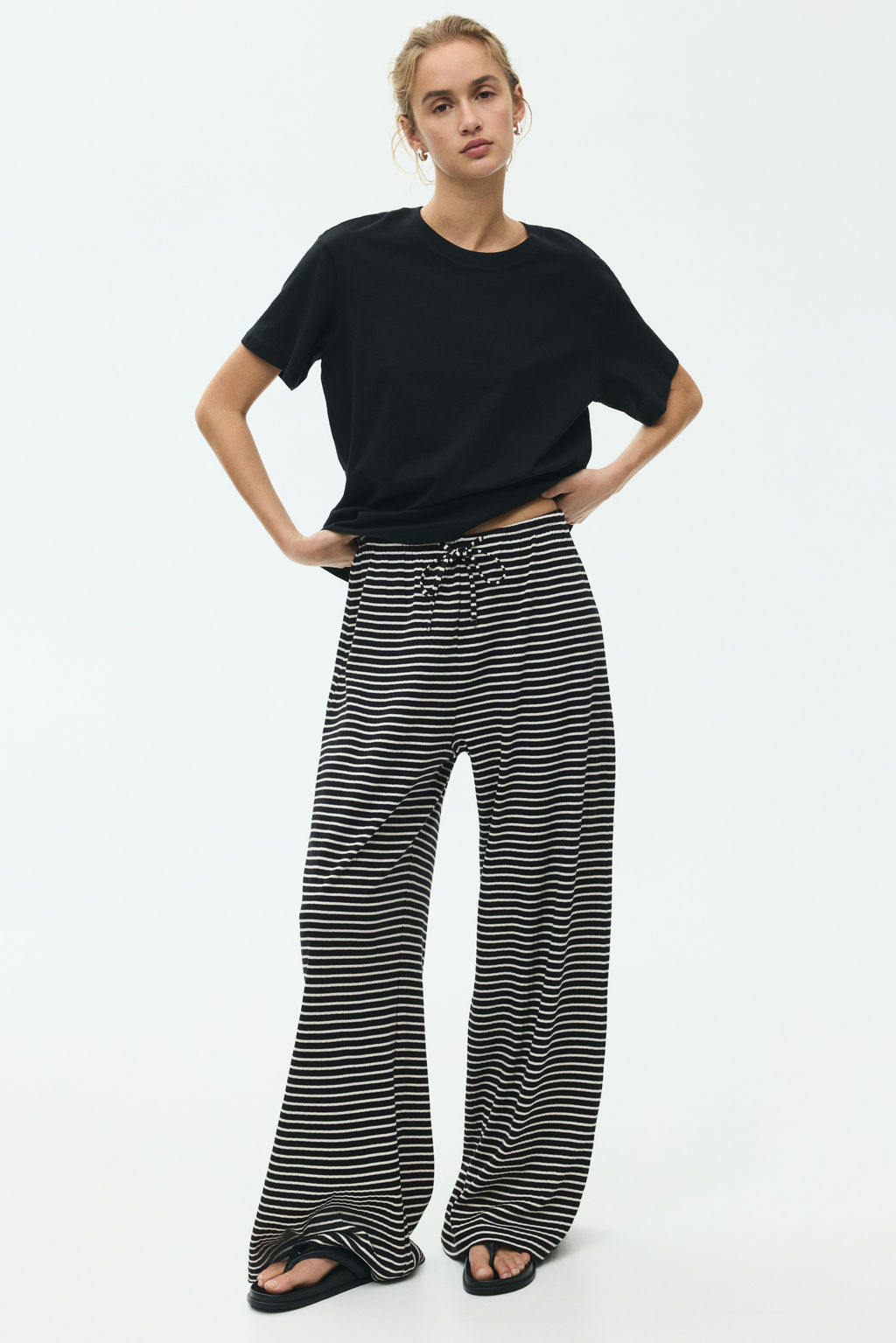 Pantal?n de canal? con cord?n de ajuste - H&m фото 12