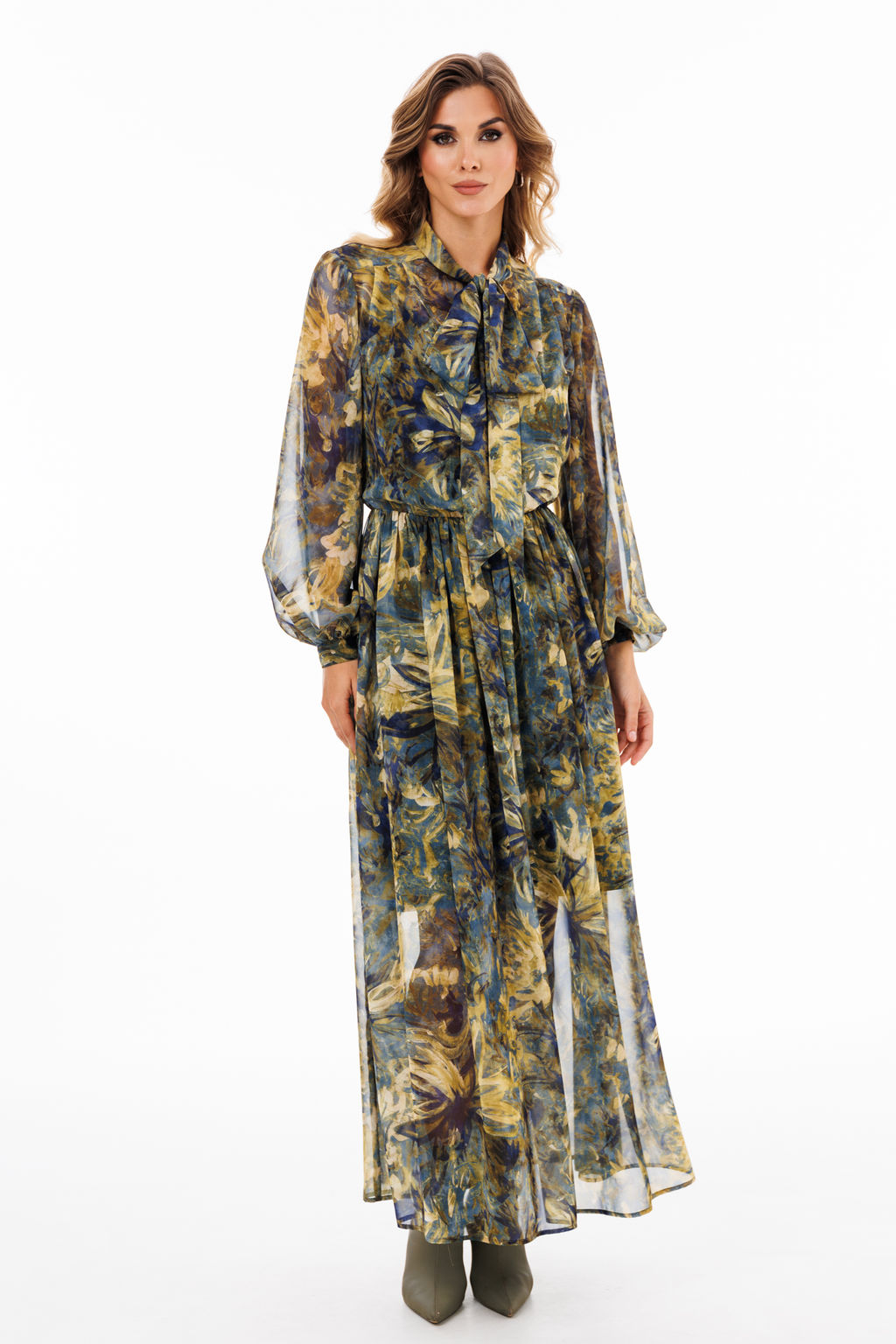 Платье Eola 2900 из шифона с принтом X-образного силуэта фото 9