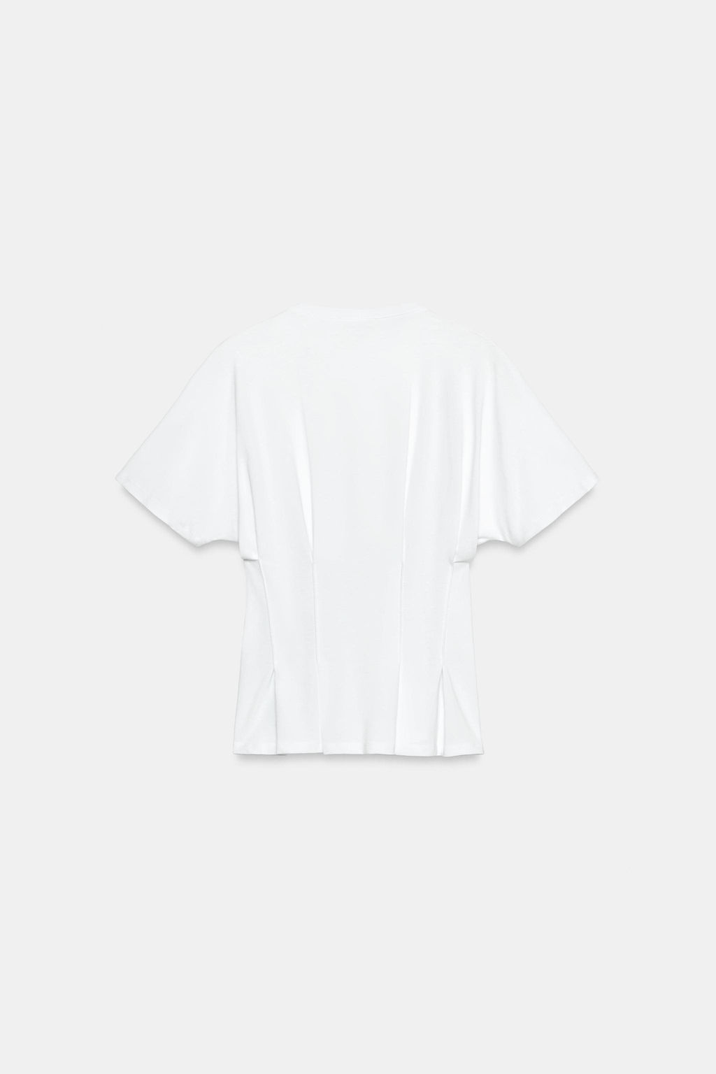 CAMISETA ENTALLADA PINZAS / Blanco