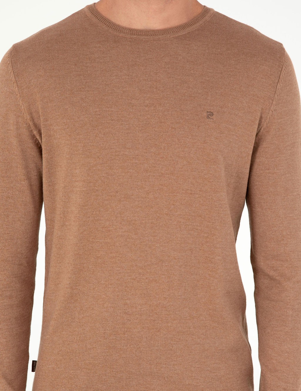 Camel Melanj Slim Fit Bisiklet Yaka Basic Triko Kazak - Pierre cardin фото 6