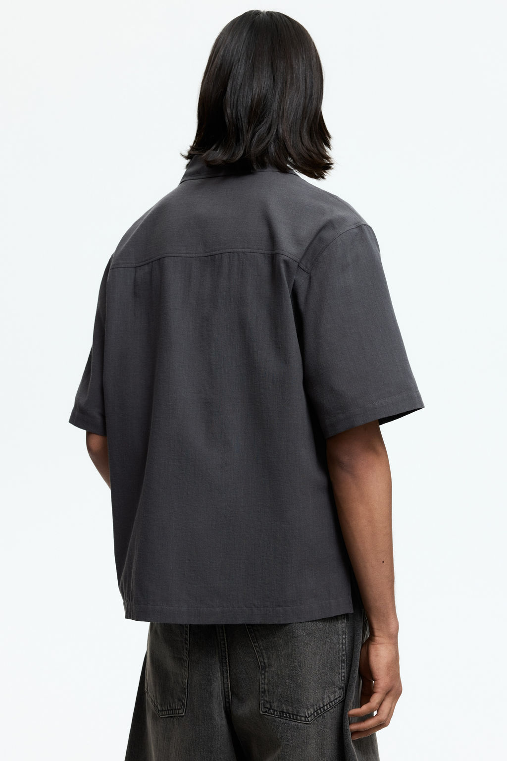 Camisa resort en mezcla de lino Relaxed Fit - H&m фото 6