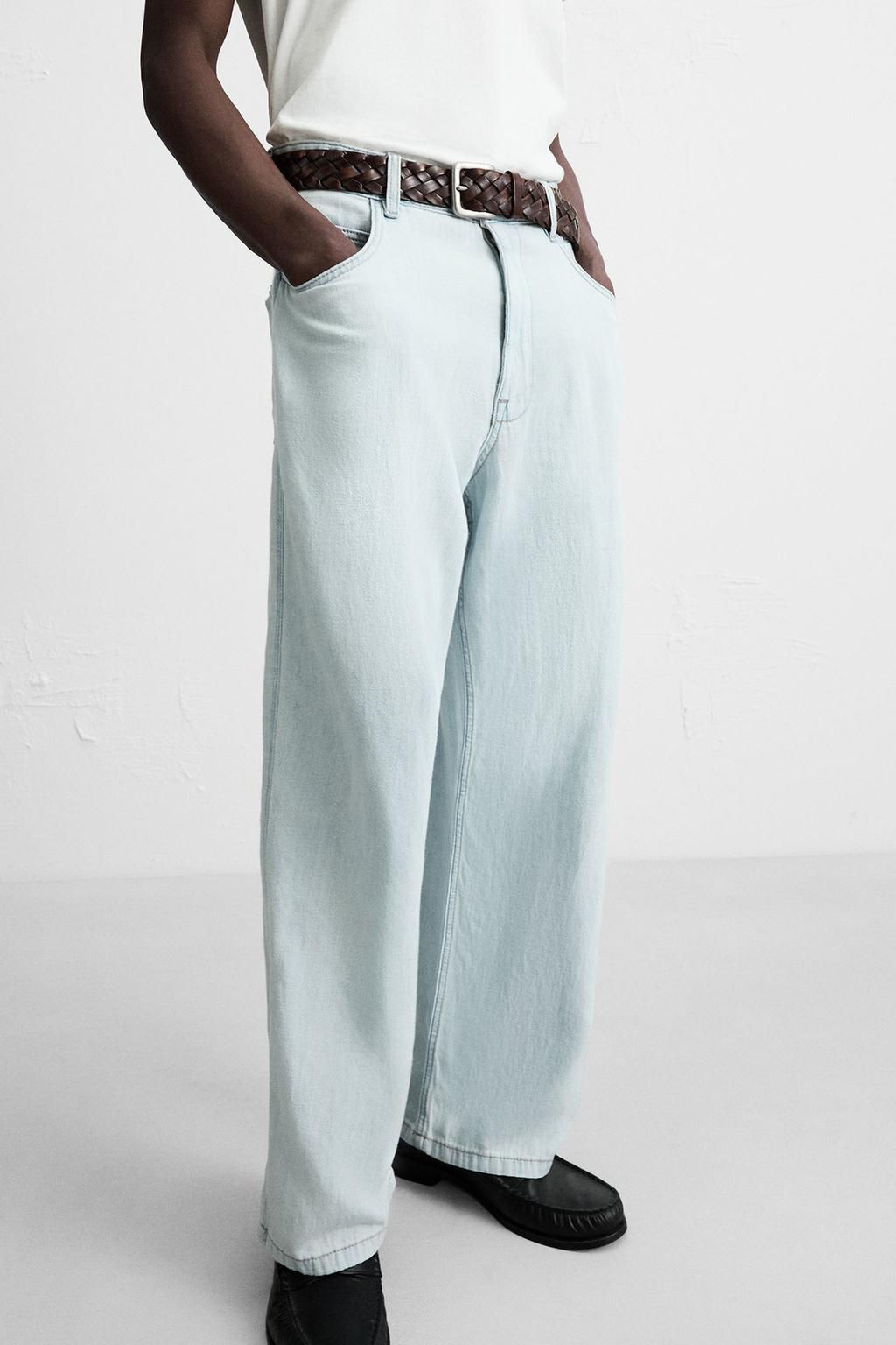 LIGHTWEIGHT LOOSE WIDE-LEG JEANS - Zara фото 5