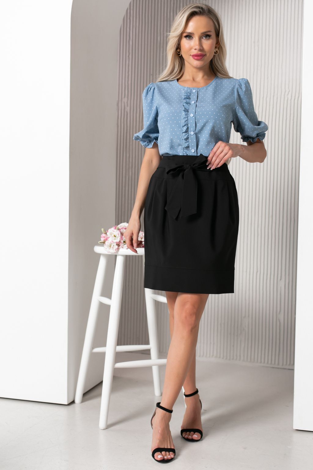 VALENTINA Юбка Колокол №1 с поясом  фото 2