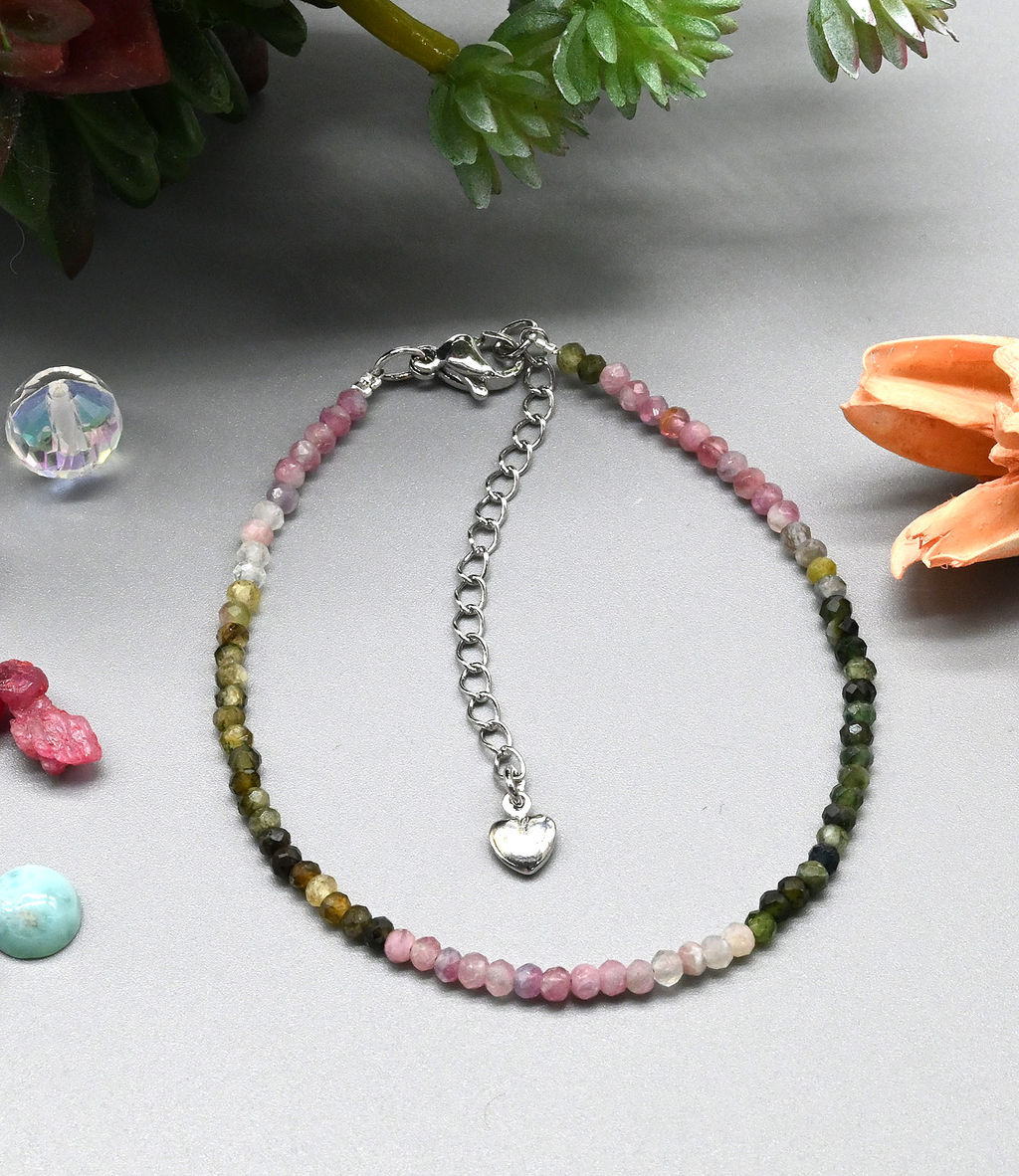 Браслет из граната зеленого рондель гр.3*2мм, 18см - Радуга камня фото 13