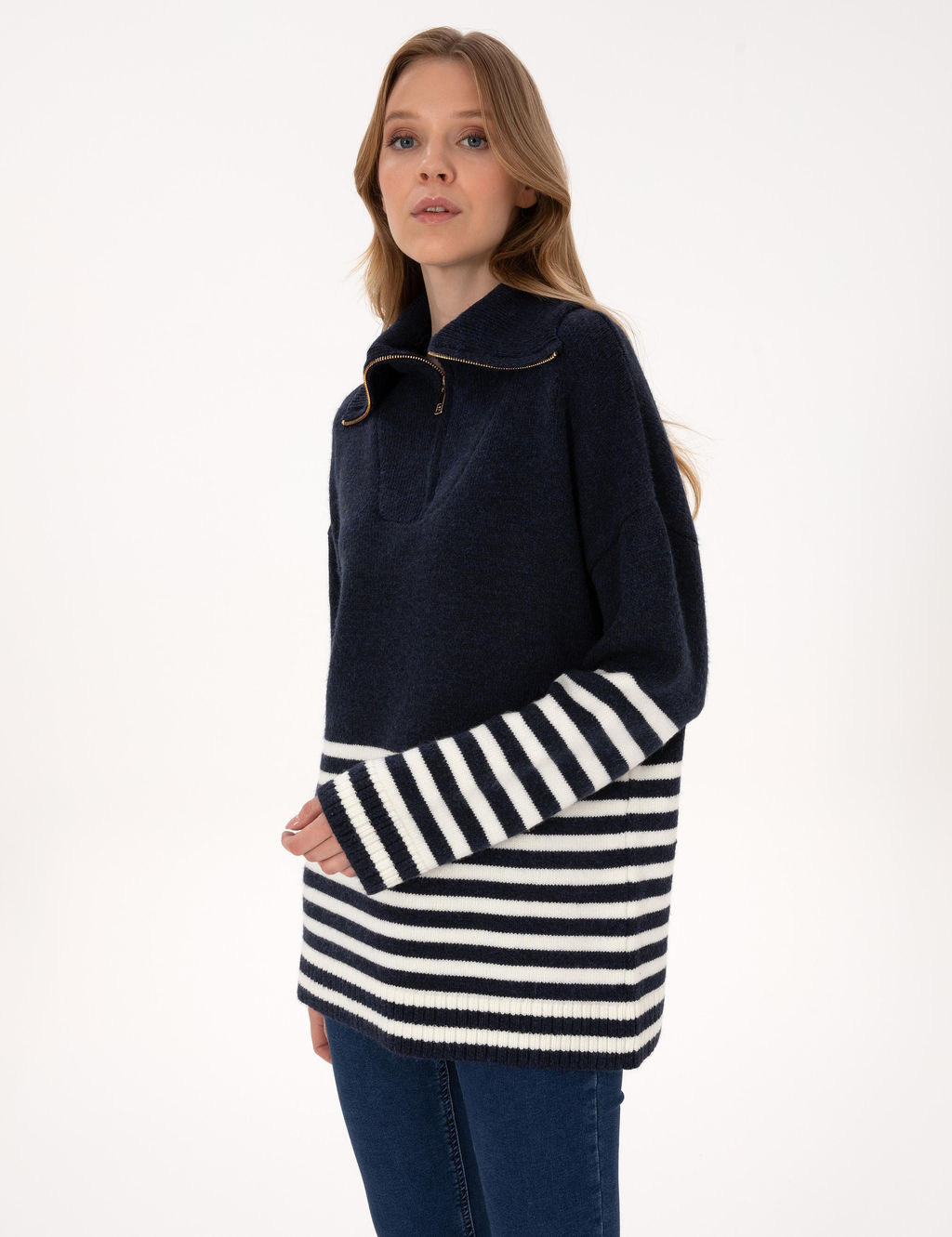 Lacivert Comfort Fit Kazak - Pierre cardin фото 3