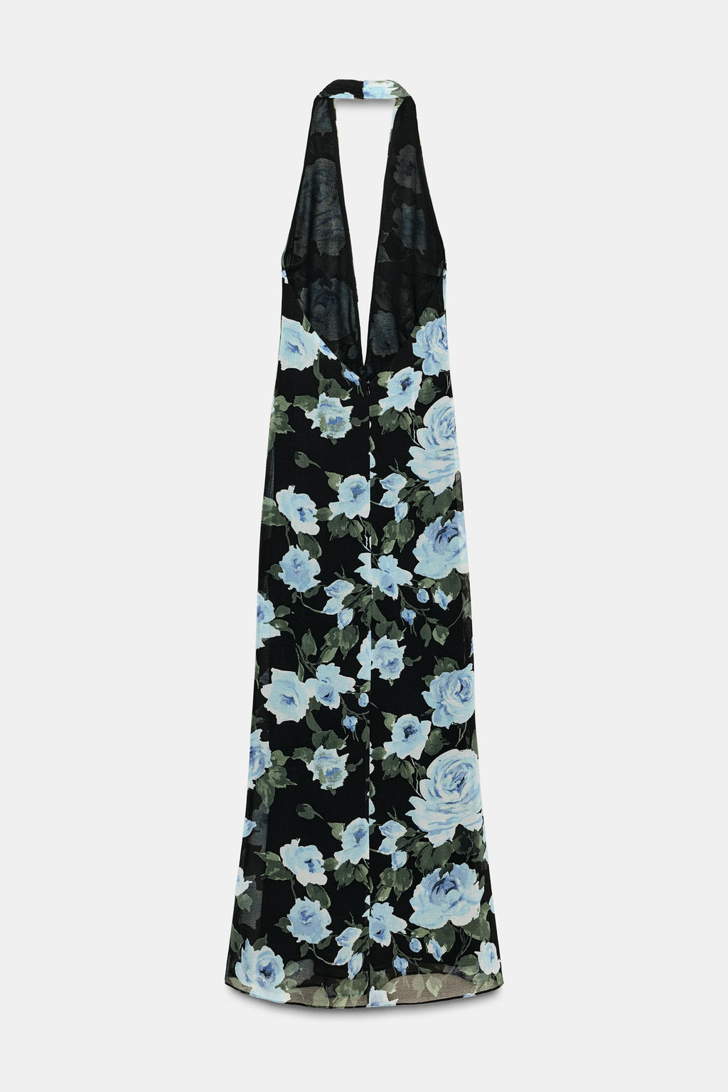 LONG FLORAL PRINT DRESS WITH KNOT DETAIL - Zara фото 5