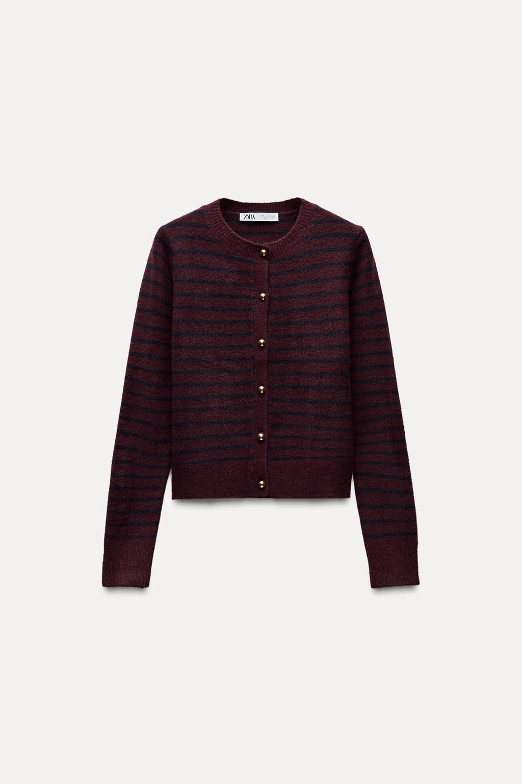 STRIPED KNIT CARDIGAN - Zara фото 11