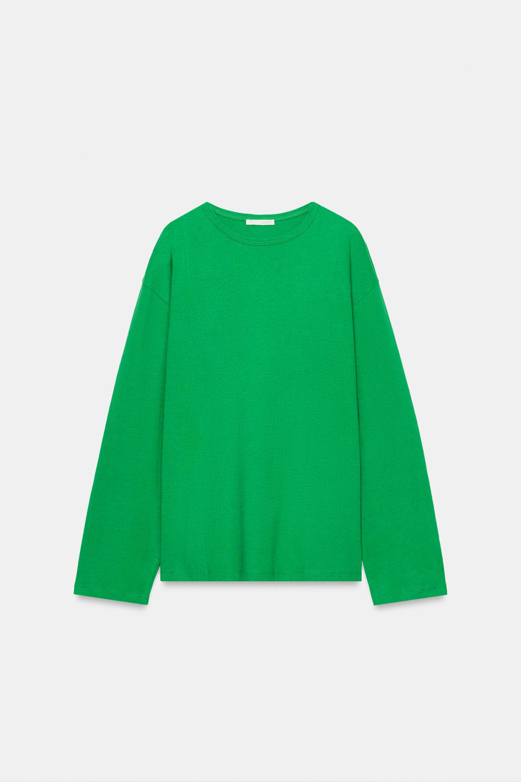 CAMISETA ALGOD?N Y LINO / Verde - Zara фото 3