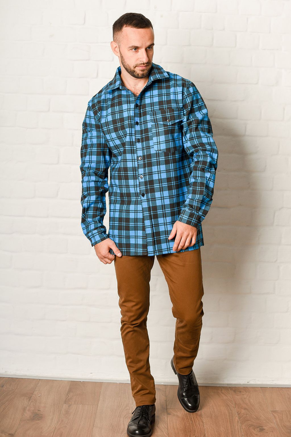 Сорочка рубашка Фланель 100% хлопок - Оптима фото 2