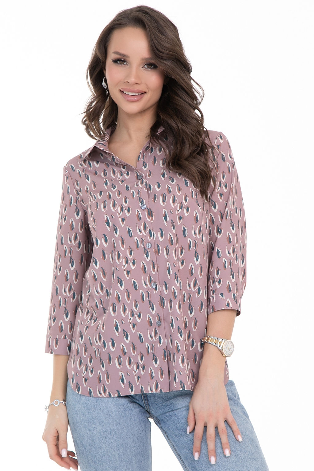 Рубашка Жаклин модная (пудра)