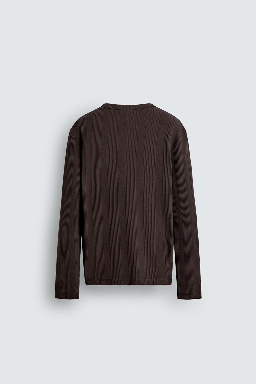 STRUCTURED GRANDAD COLLAR T-SHIRT - Zara фото 8